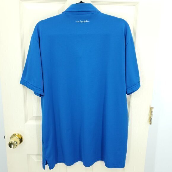 Men's Travis Mathew Short Sleeve Performance Polo Shirt XL Blue/White - Picture 2 of 15